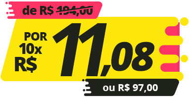 De R$ 394,00 por 12x de R$ 9,50 ou R$ 97,00