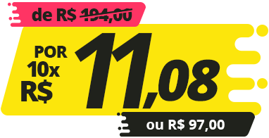 De R$ 394,00 por 12x de R$ 9,50 ou R$ 97,00